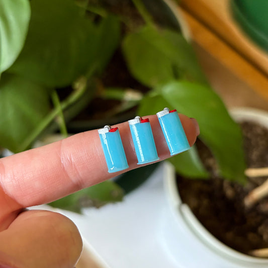 3 Pack of Blue Lighters (1:6 scale)