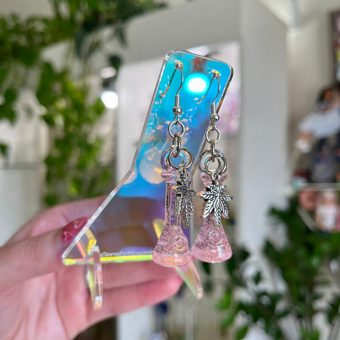 Airy Light Pink Solid Glass Jewelry