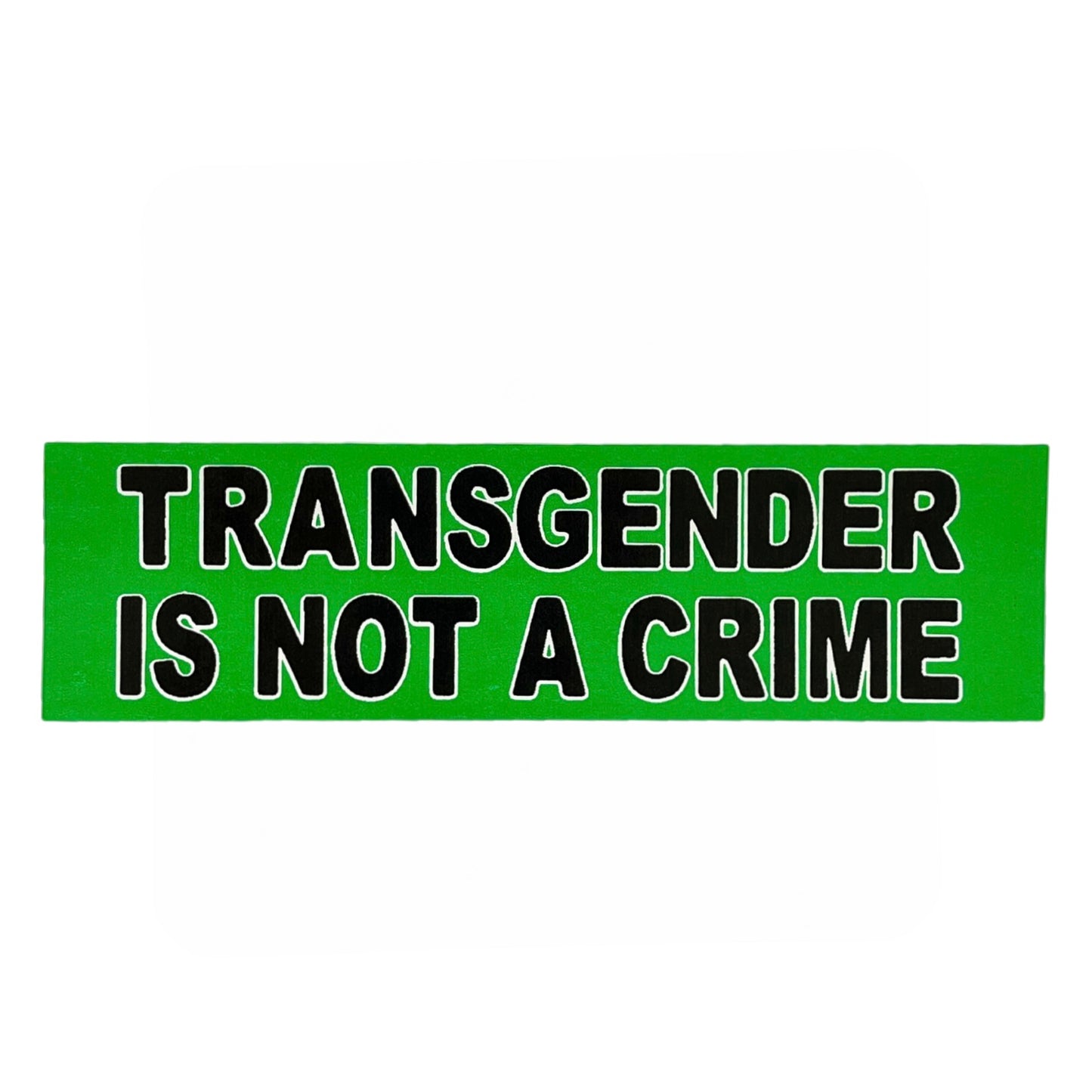 Green Not A Crime small sticker