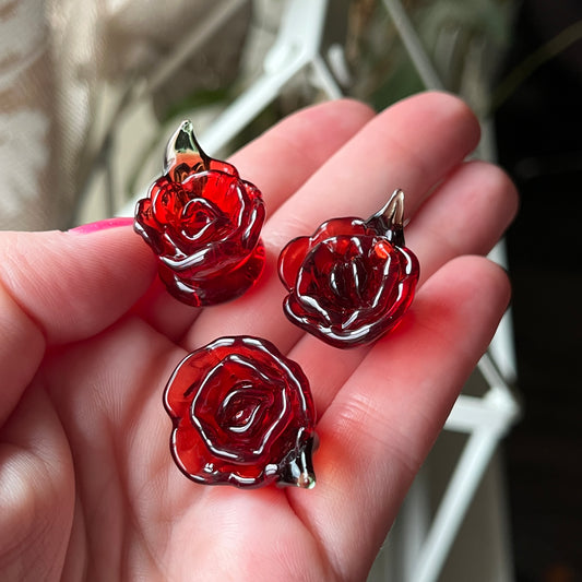 Glass Flower Magnets