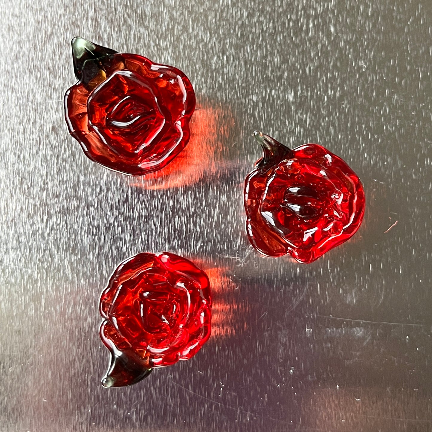 Glass Flower Magnets