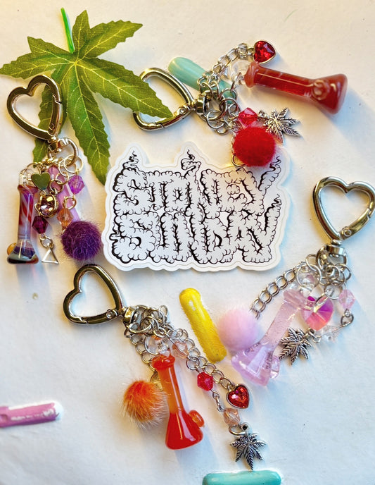 Glass Cluster Bag Charms