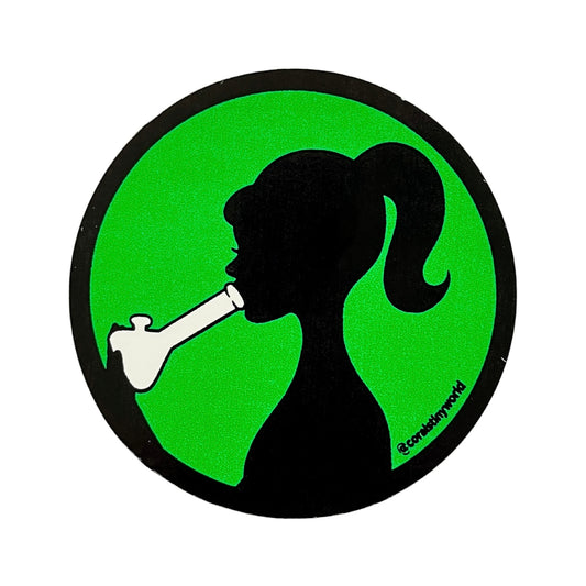 Green Bong Girl sticker