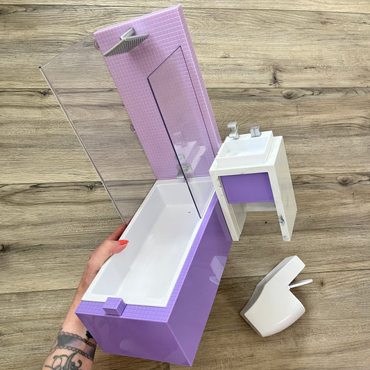 1/6 scale Rainbow High bathroom set