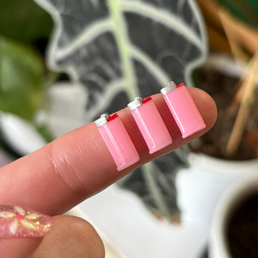 3 Pack of Pink Lighters (1:6 scale)