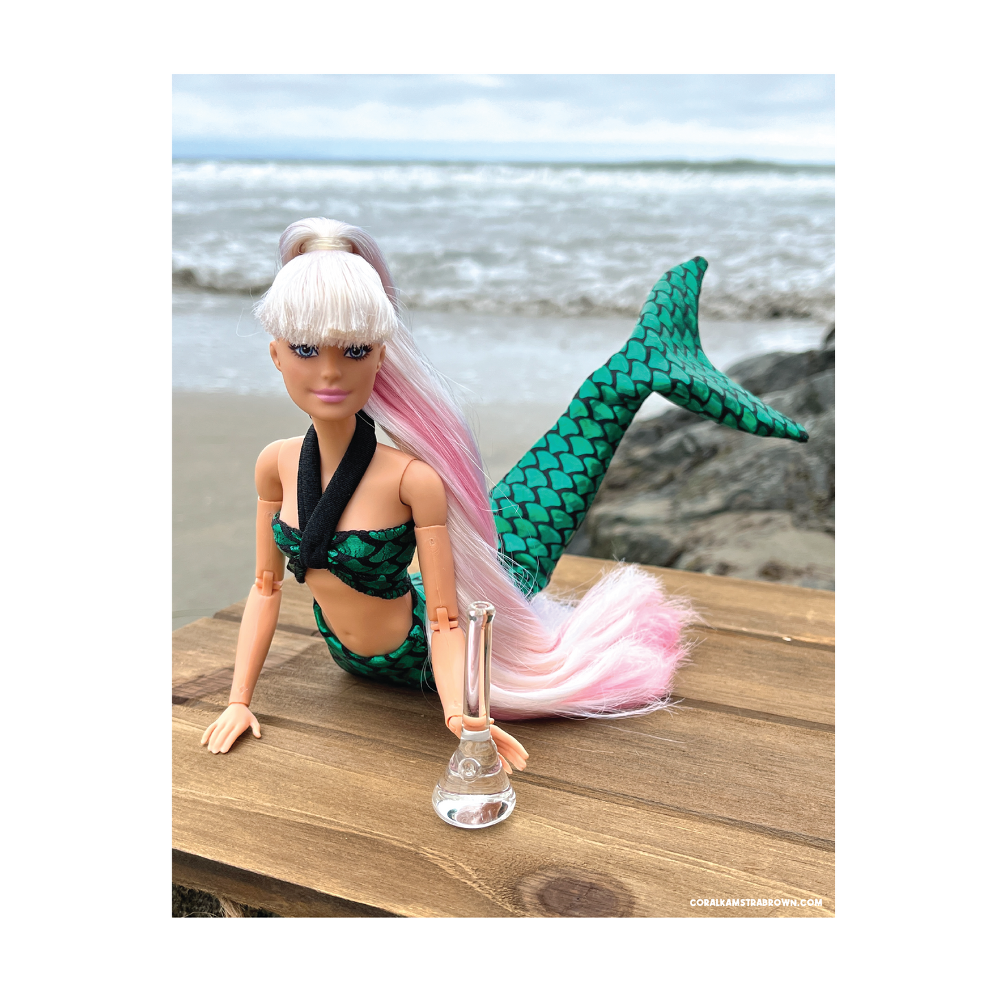 Green Mermaid Print