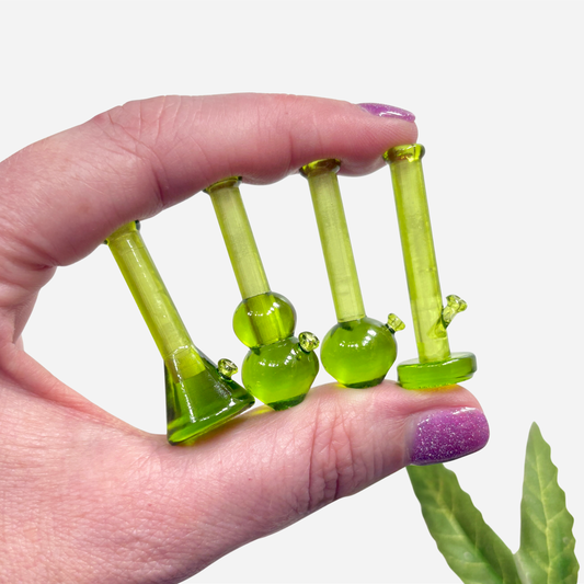 Acid Green 3D printed mini bongs
