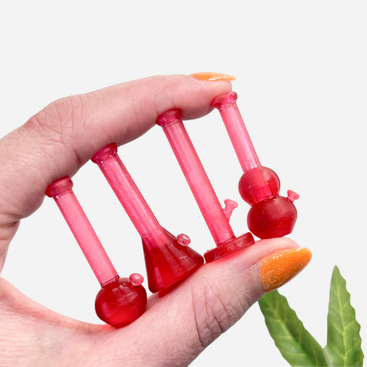 Hot Pink 3D printed mini bongs