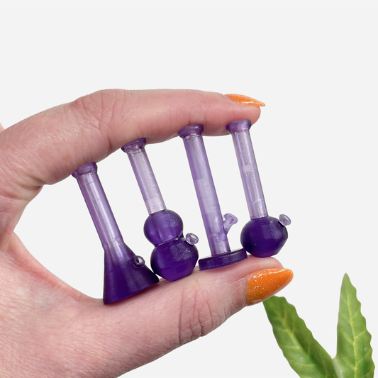 Purple 3D printed mini bongs