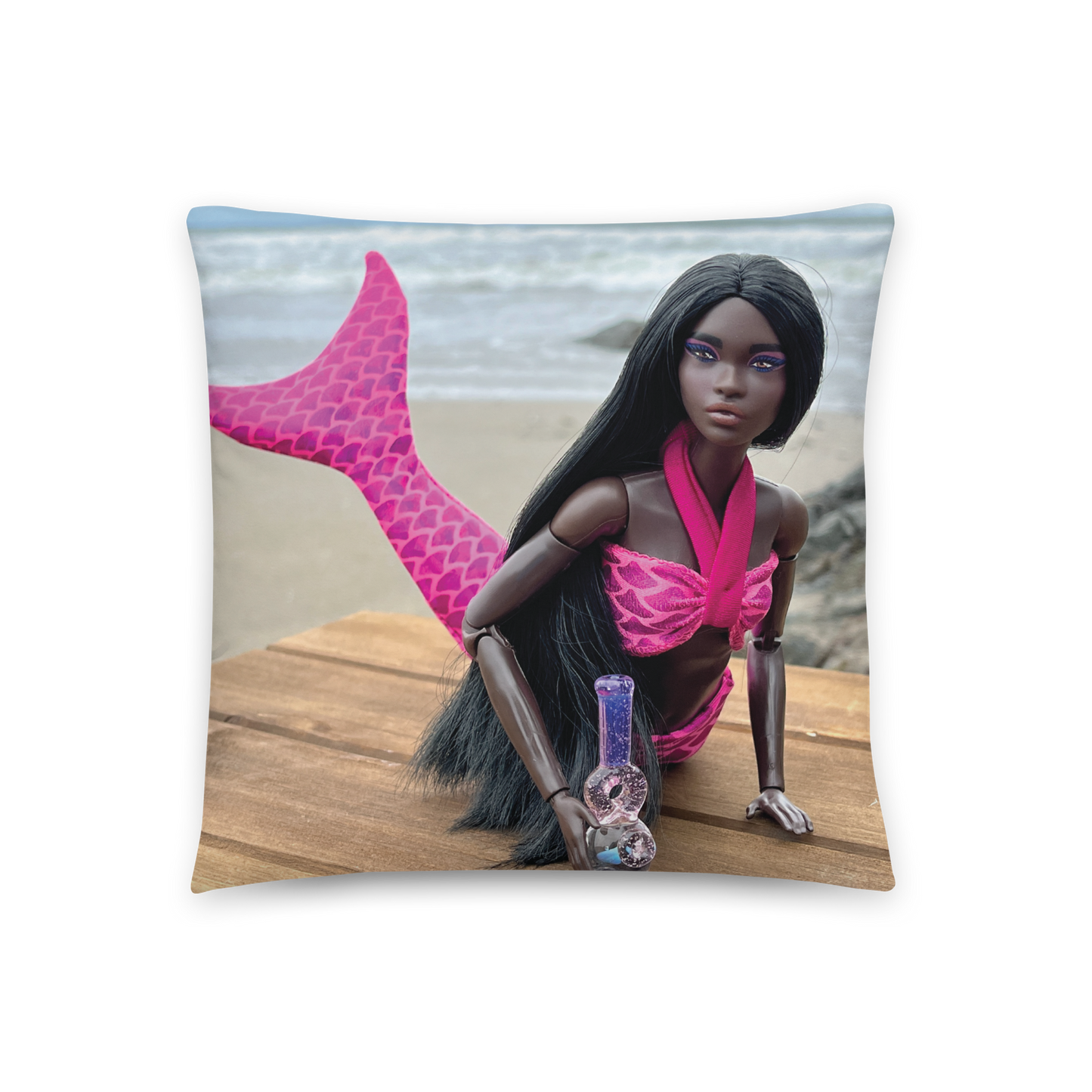 Pink Mermaid Pillow