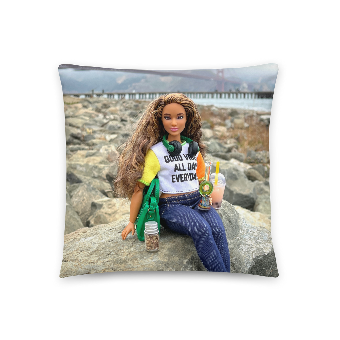 Good Vibes All Day Pillow