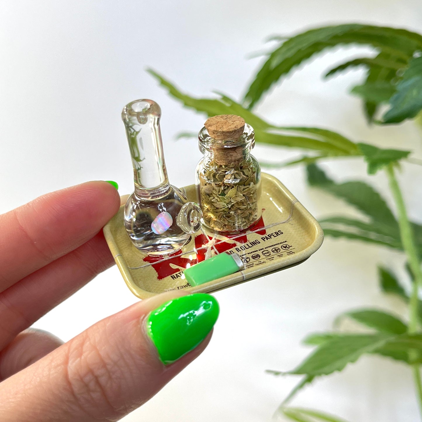 Encased Opal Solid Glass Miniature Sculpture