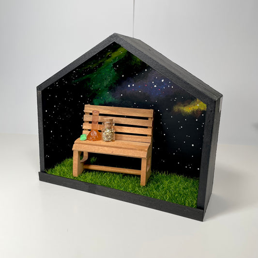 Night Sky with Bench Diorama