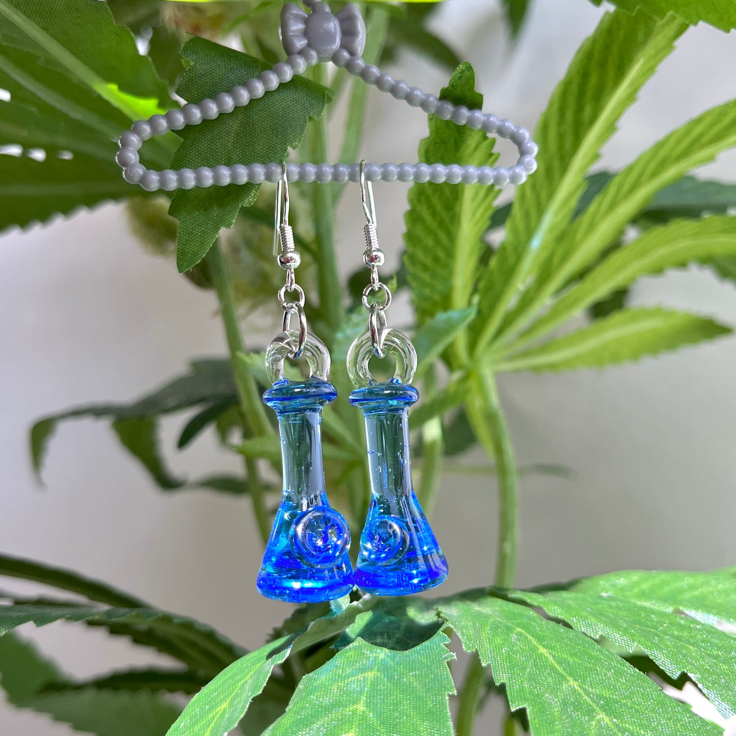Airy Blue Solid Glass Jewelry