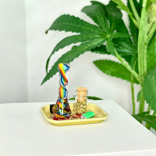 Rainbow Sculpture with Tray Set (adhered in place)