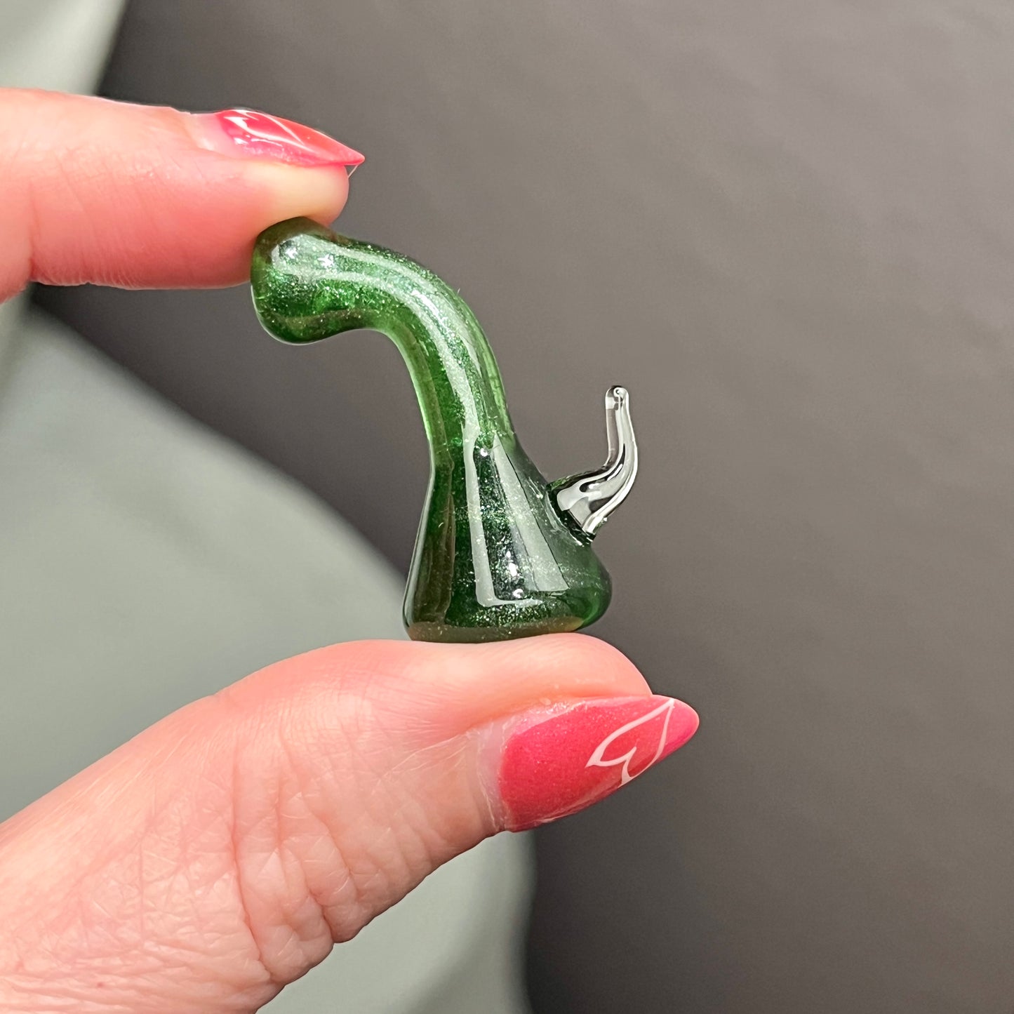 Solid Glass Miniature Bent Neck Rig Sculptures