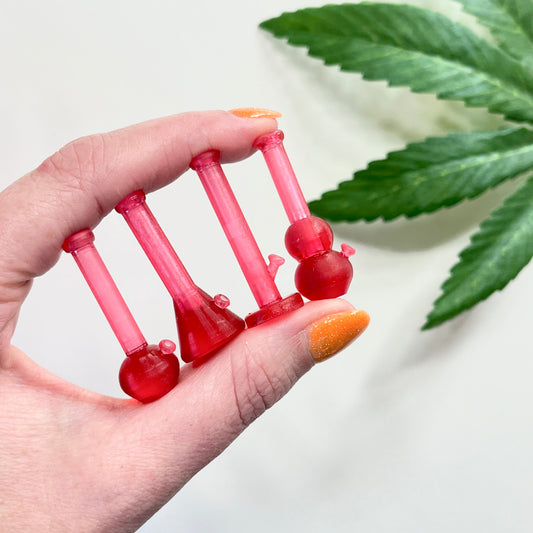 Hot Pink 3D printed mini bongs