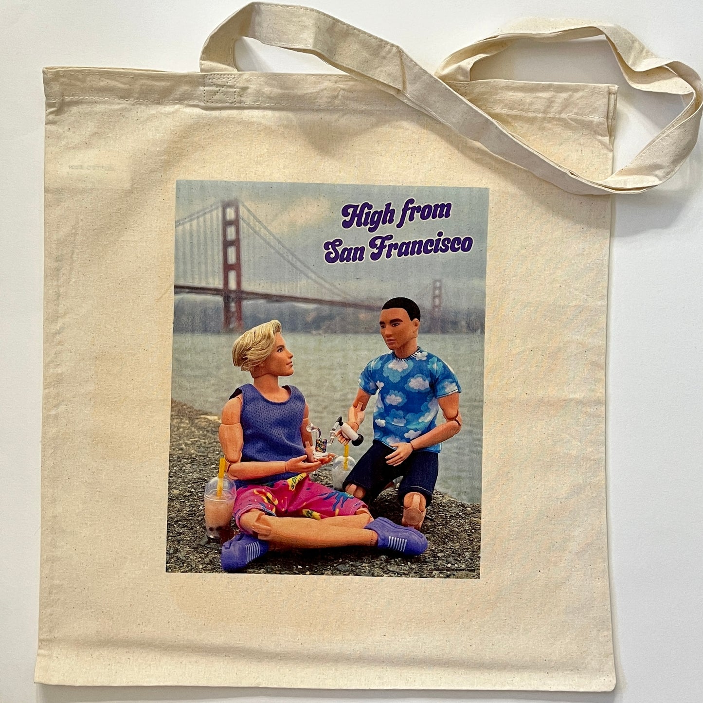 High from San Francisco Tote Bags