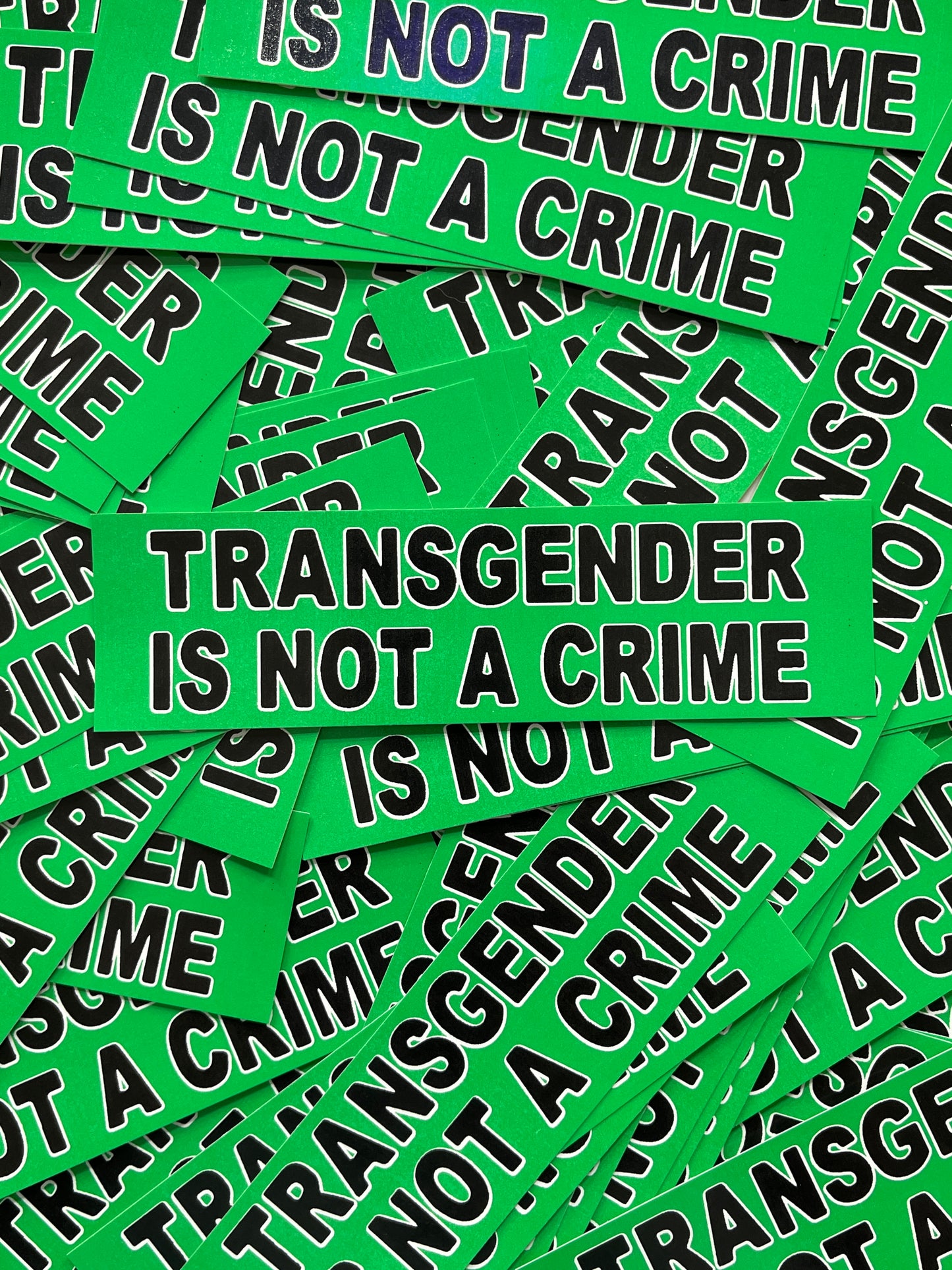 Green Not A Crime small sticker