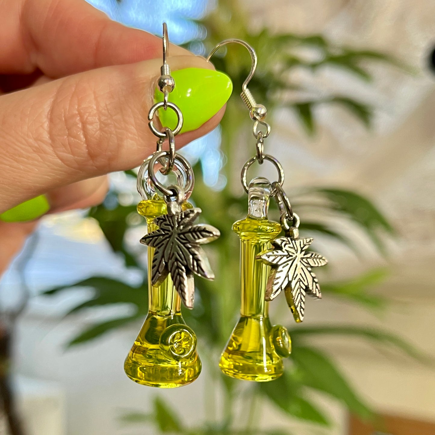 UV Reactive Solid Glass Earrings