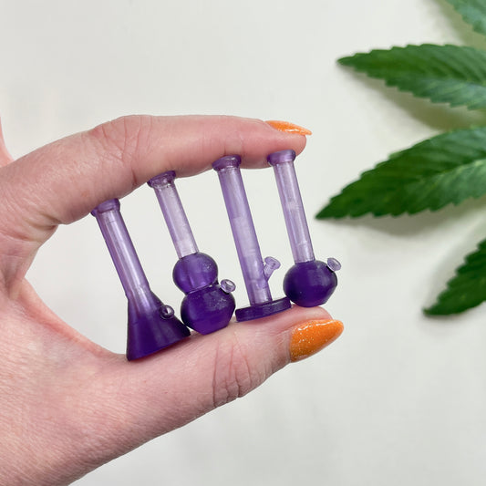 Purple 3D printed mini bongs