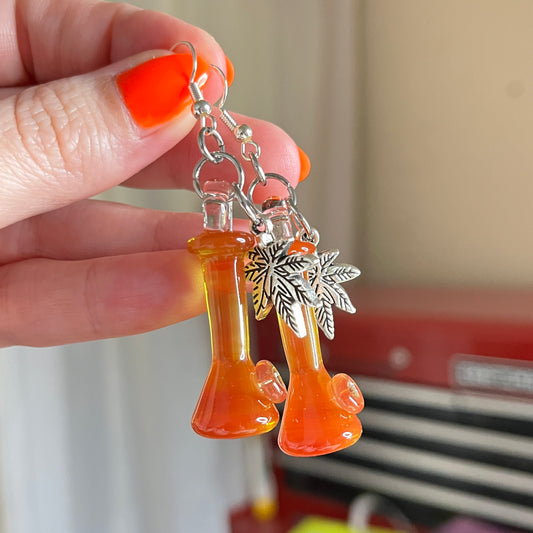 Hot Sauce Rorange Solid Glass Earrings