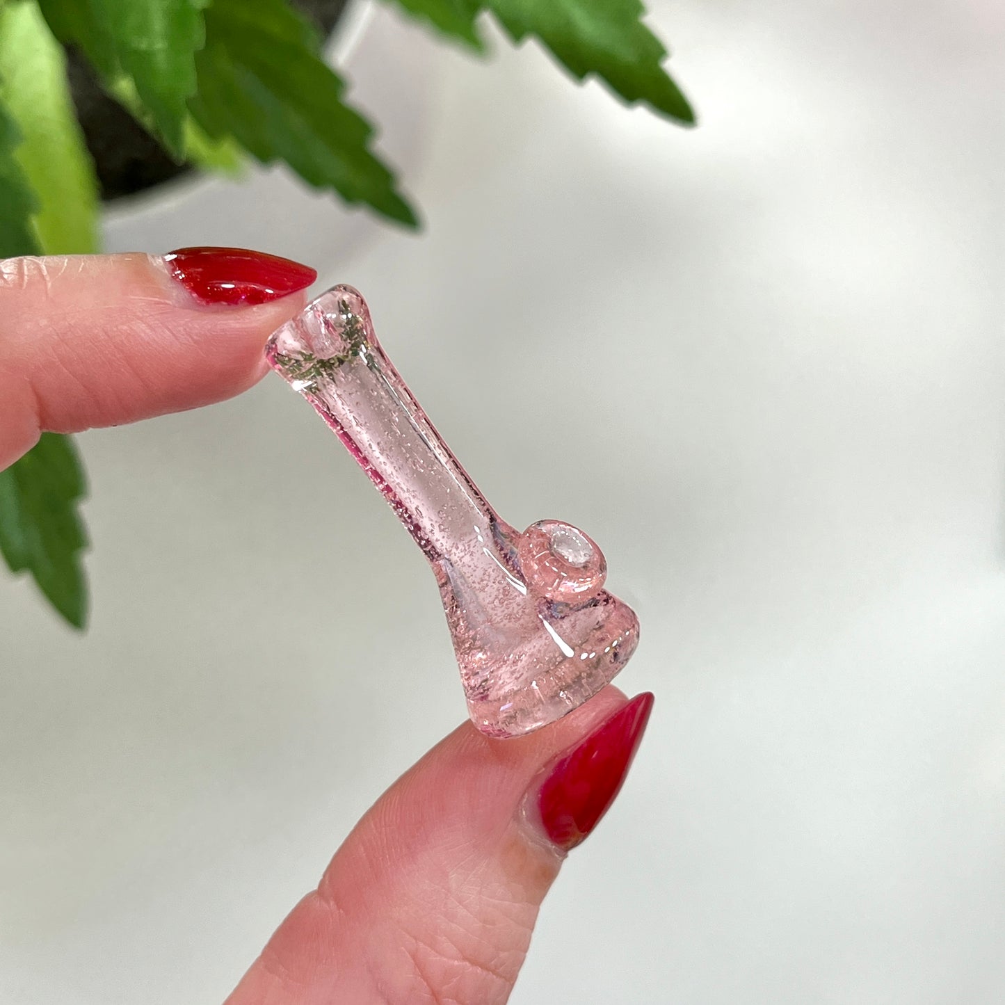 Airy Pink Solid Glass Miniature Sculpture