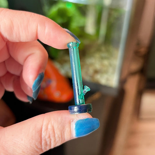 Teal 3D printed mini bongs