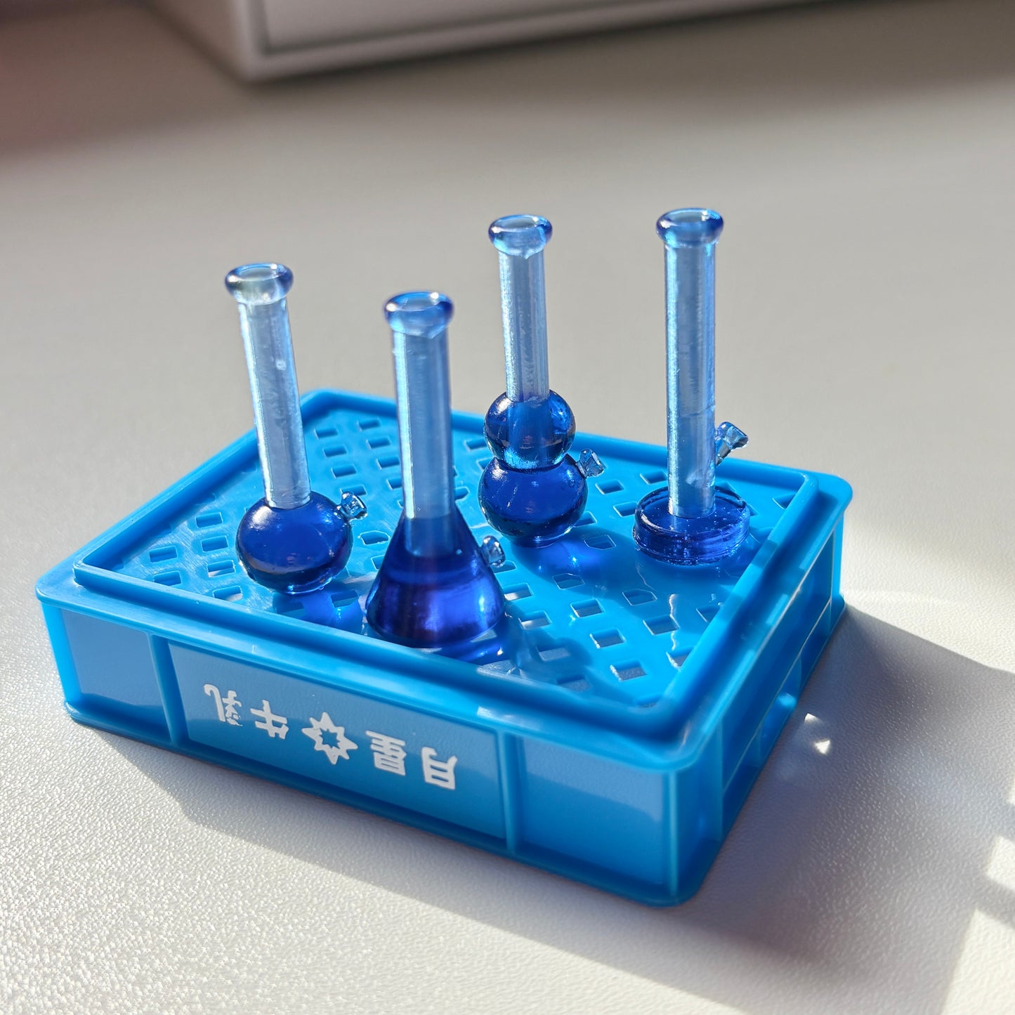 Deep Blue 3D printed mini bongs