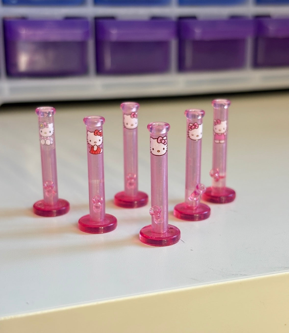 Rosy Pink HK 3D printed mini bongs