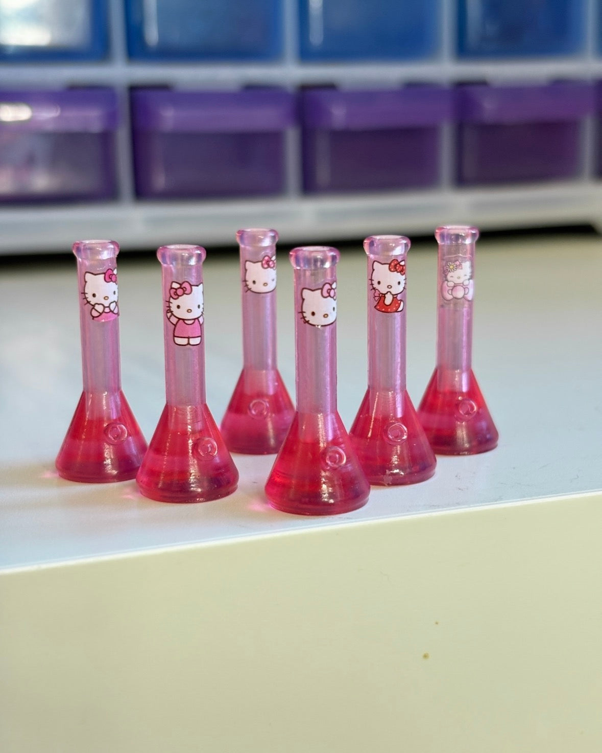Rosy Pink HK 3D printed mini bongs