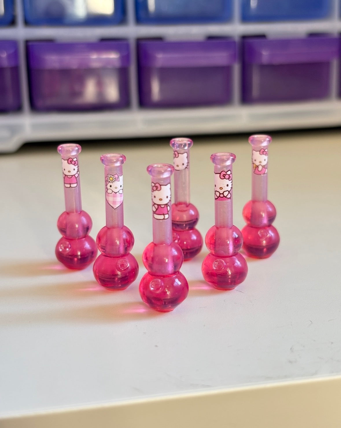 Rosy Pink HK 3D printed mini bongs