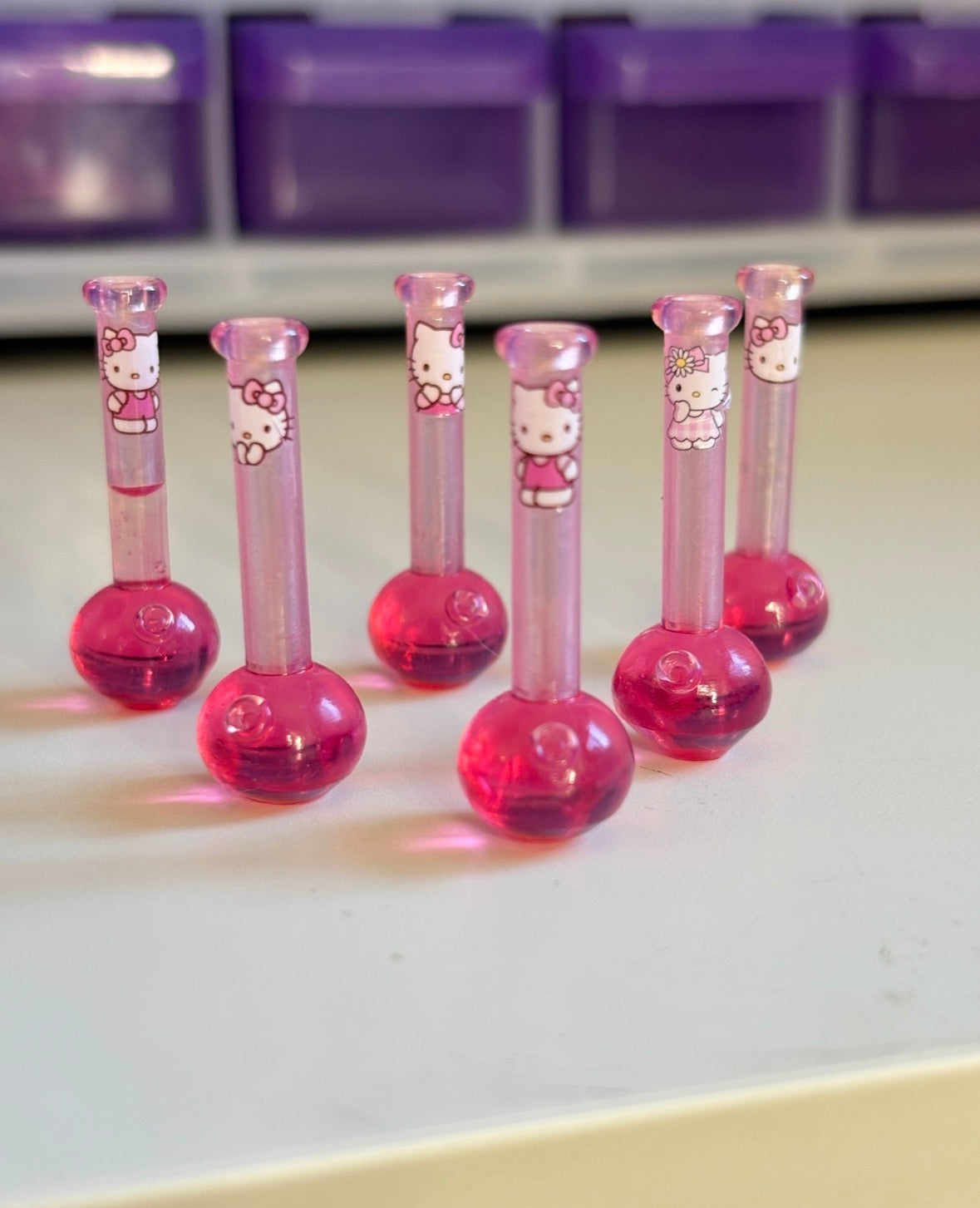 Rosy Pink HK 3D printed mini bongs