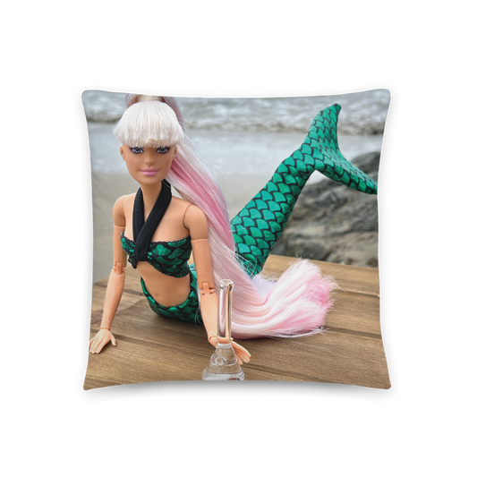Green Mermaid Pillow
