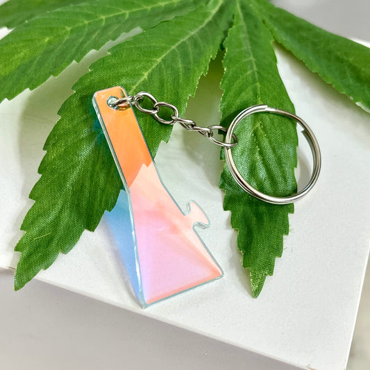 holographic laser cut keychains