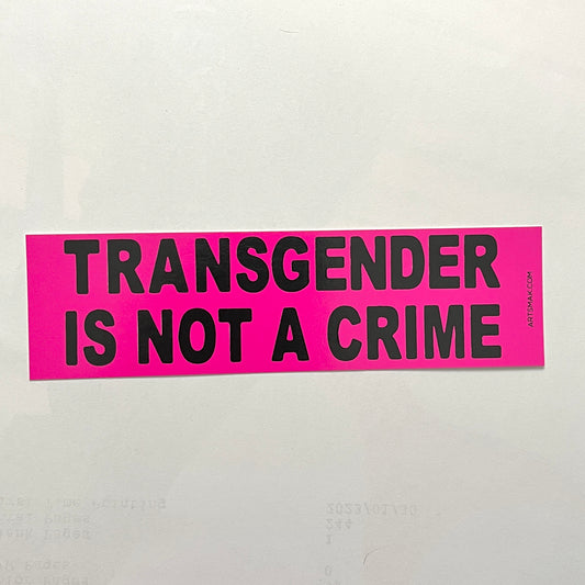 Pink Not A Crime small sticker