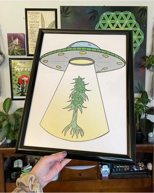 Plant Abduction Hemp Poster