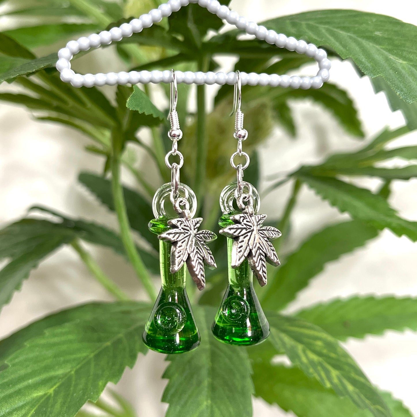 Sparkly Green Solid Glass Jewelry