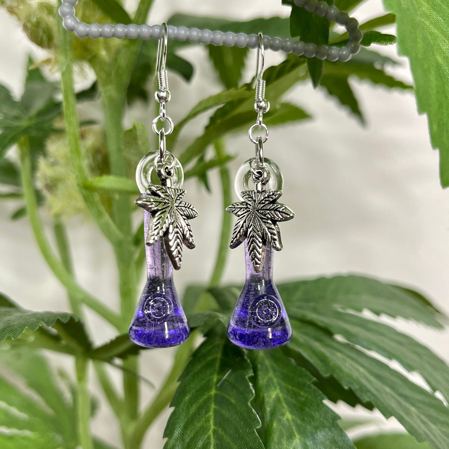 Airy Purple Solid Glass Jewelry