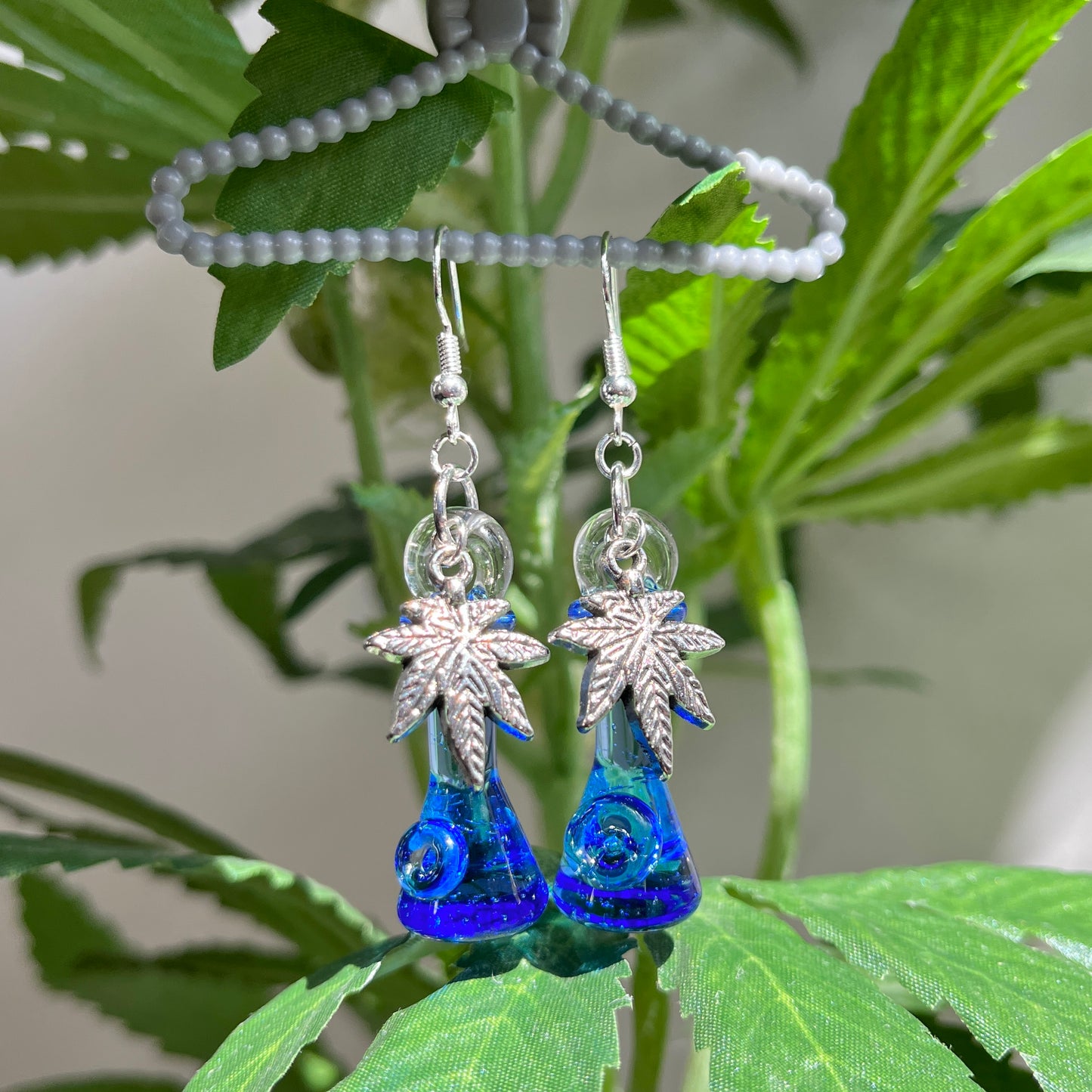 Airy Blue Solid Glass Jewelry