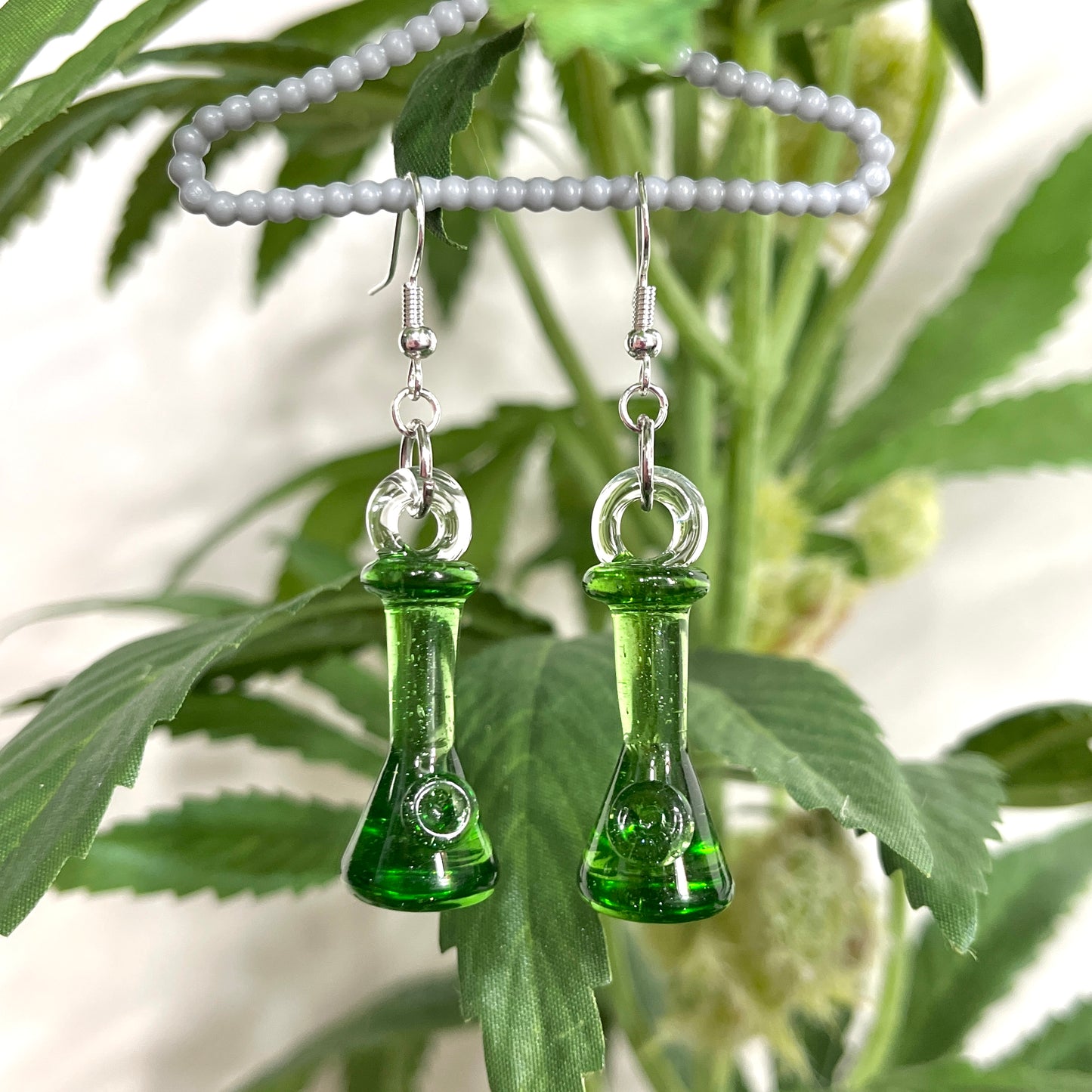 Sparkly Green Solid Glass Jewelry