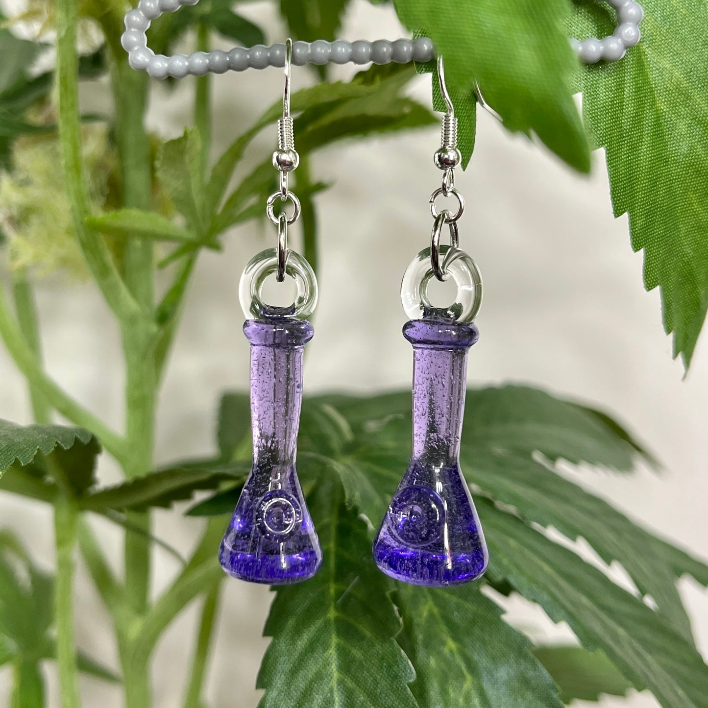 Airy Purple Solid Glass Jewelry